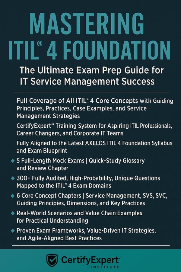 Mastering the ITIL 4 Exam cover